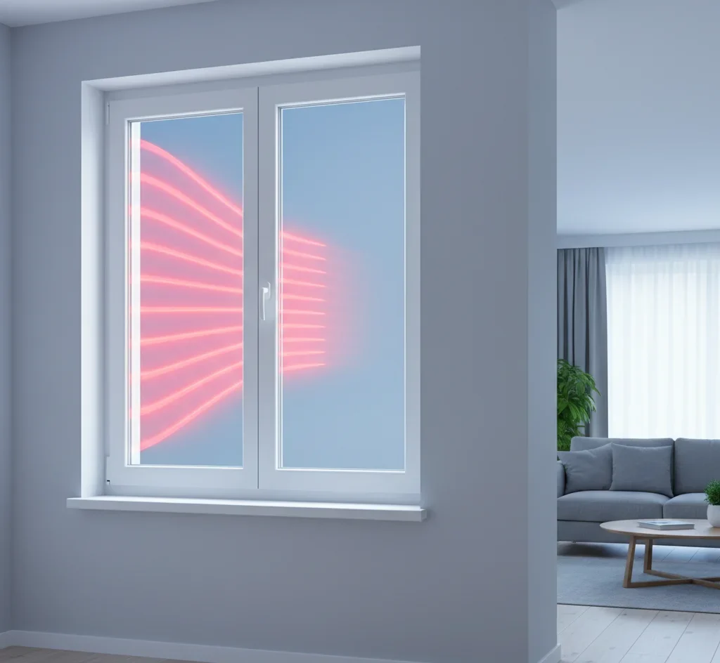 العزل الحراري في نوافذ UPVC يساعد على منع دخول الحرارة إلى تبريد المنزل